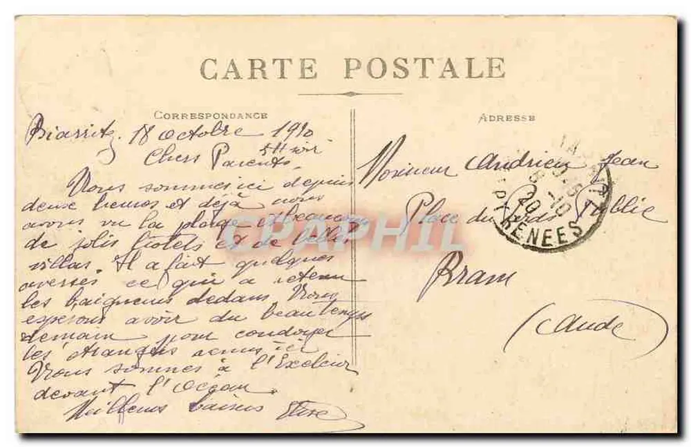 Biarritz - Panorama de la Grande Plage — Ida - L. Pujas, n°46 - Reverso