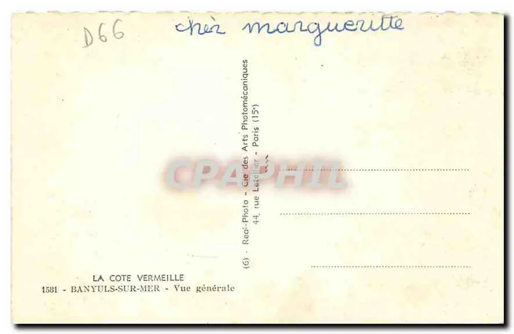 Banyuls-sur-Mer — Allgemeine Ansicht — Cie des Arts Photomécaniques - Rückseite