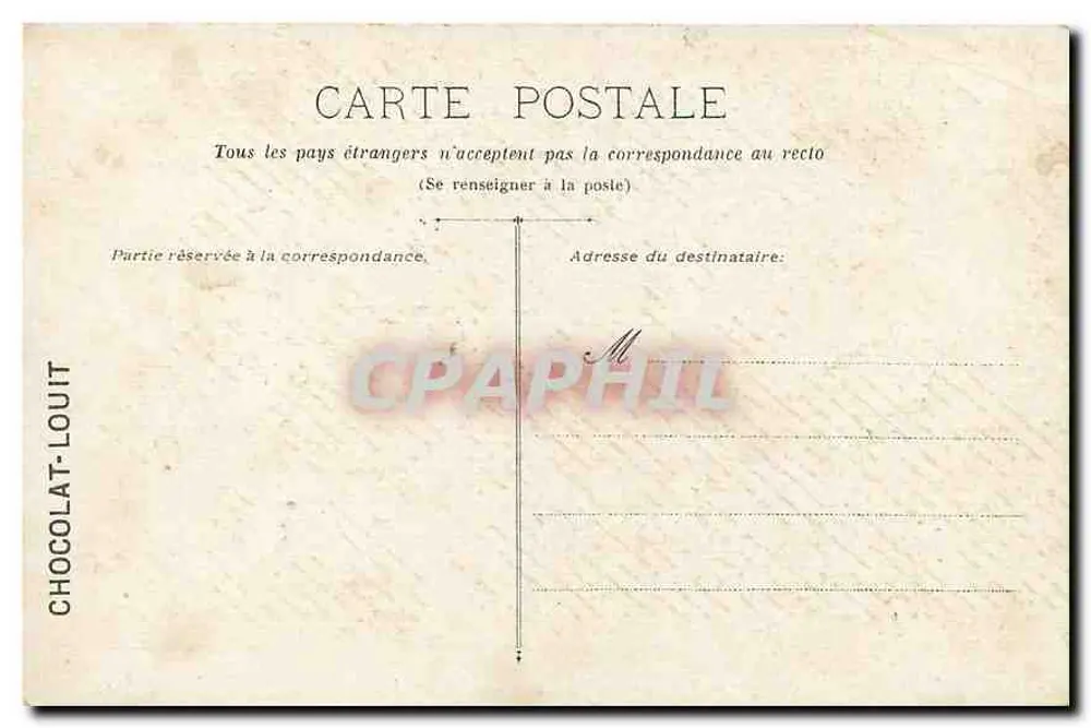 Biarritz - Porto dos Pescadores — editado para o Chocolat-Louit, n°43 - Verso
