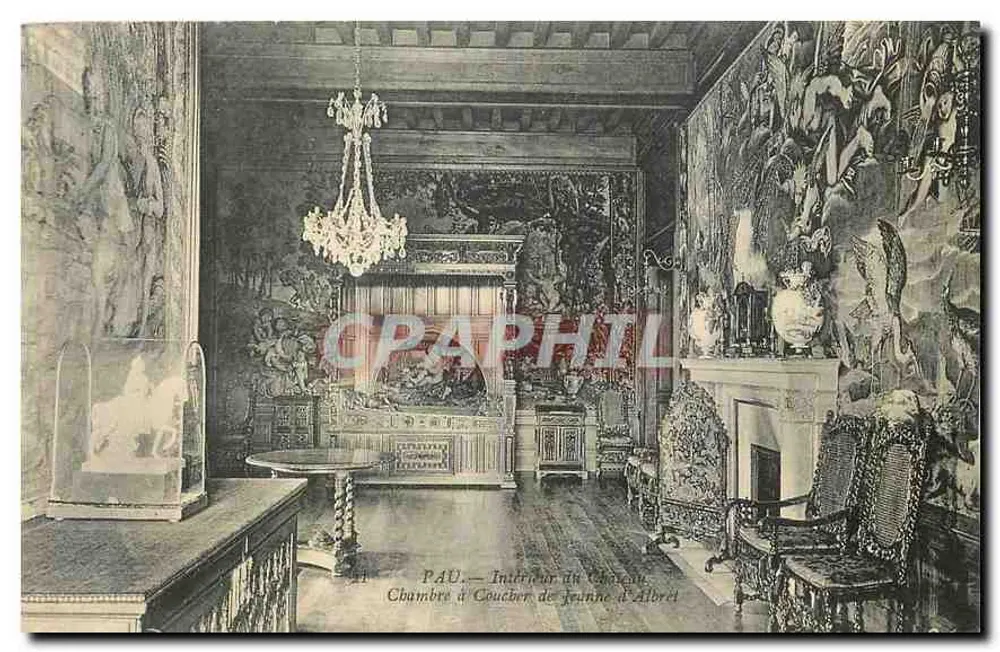 Pau — Intérieur du Château, Chambre à Coucher de Jeanne d'Albret — éditeur non visible - Recto