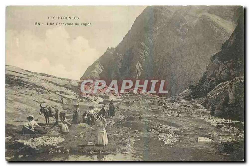 Los Pirineos — Una Caravana en reposo — serie 154 - Anverso