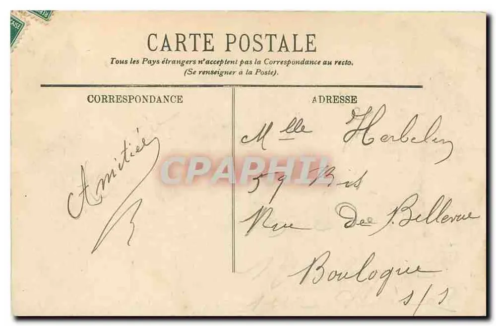 Biarritz — A Côte des Basques em tempo de tempestade — LL. n°73 - Verso