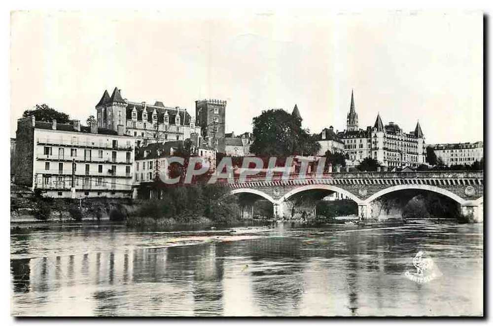 Pau — Vue panoramique du Pont de Jurançon — Éditions Chantier - Pau, n°105 - Recto