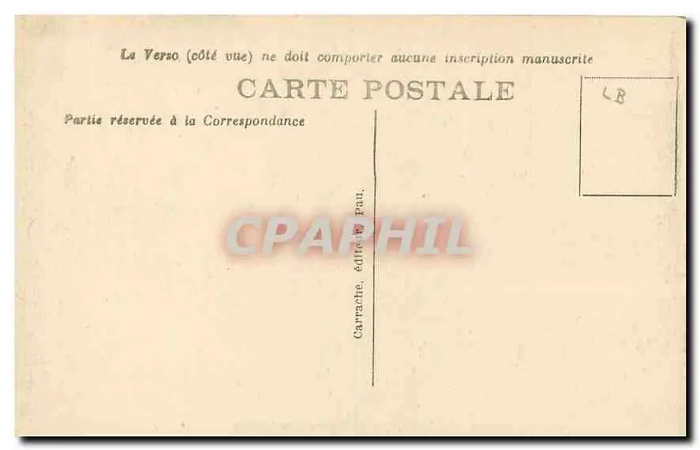 PAU — O Boulevard dos Pirineus — editor Carnache, Pau, n°24 - Verso