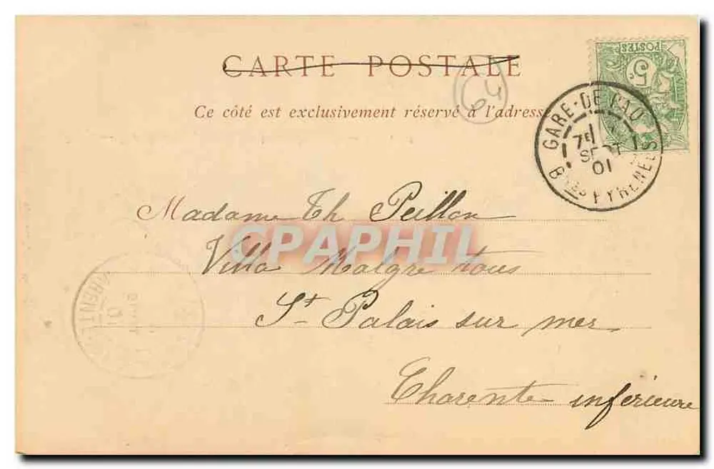 Pau — Vista geral tirada do Boulevard du Midi — HERSKOWIZA Frs, Ópticos, 7, Rue Henri-IV - Verso