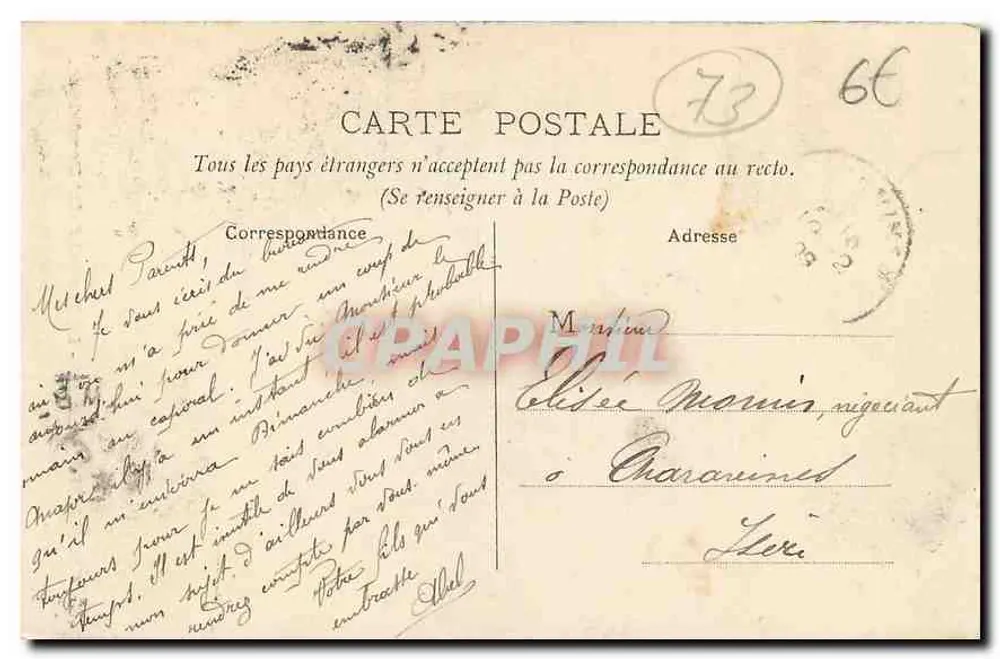 Chambéry (Savoie) - Portail Saint-Dominique — N° 414. Coll. L. Grimal, Chambéry - Rückseite