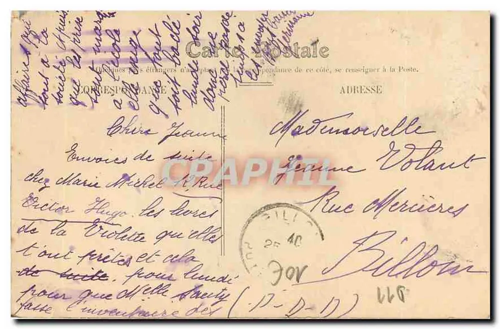 BAYONNE — As Alées Marinha. Às "Damas da França". Bayonne. - Verso