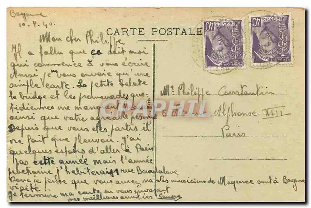 Bayonne — Fossés de la Porte d'Espagne — Unbekannter Verleger, n° 698 - Rückseite