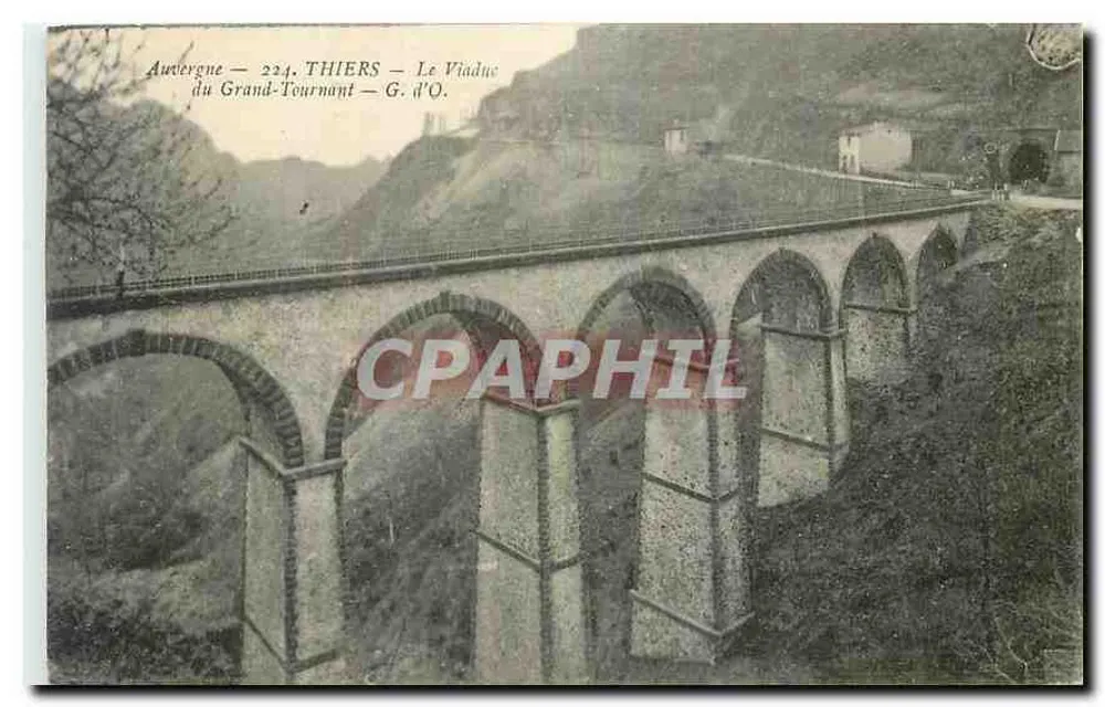 Autiergne — THIERS — Der Viadukt des Grand-Tournant — G. d'O. - Vorderseite