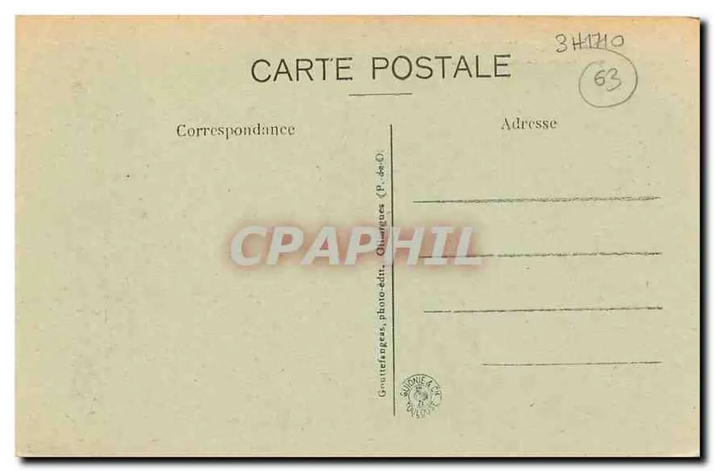 Autiergne — THIERS — Der Viadukt des Grand-Tournant — G. d'O. - Rückseite
