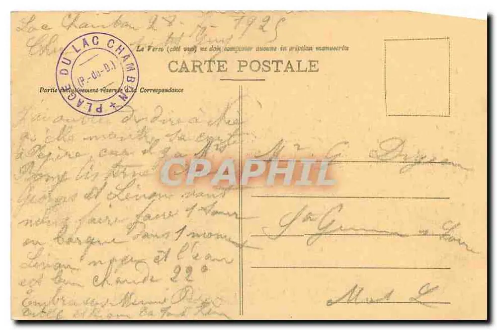 See Chambon — Aussicht vom Weg zum Mont-Dore — n°12 - Rückseite