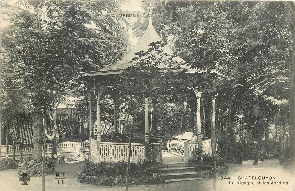 Het Kiosque en de Tuinen — Châtelguyon — L'Auvergne, n°344 - Voorkant