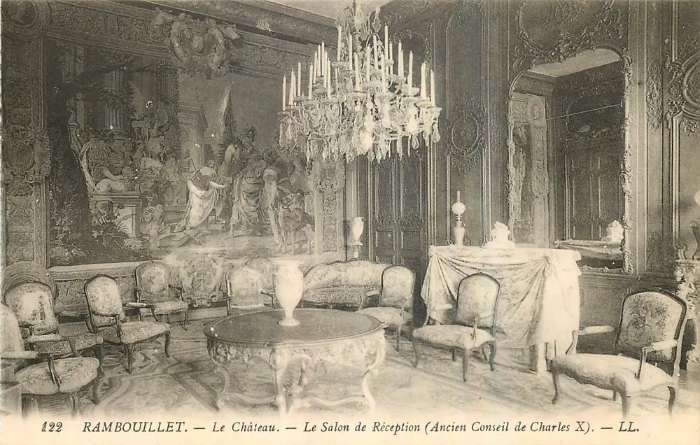 Rambouillet — Das Schloss — Der Empfangssaal (Ehemaliger Rat von Charles X) — LL. - Vorderseite