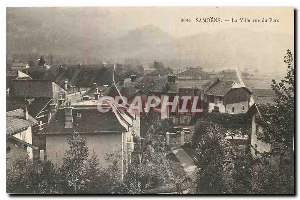 Samoëns — La Ville vue du Parc — Graphil, n° 2046 - Recto