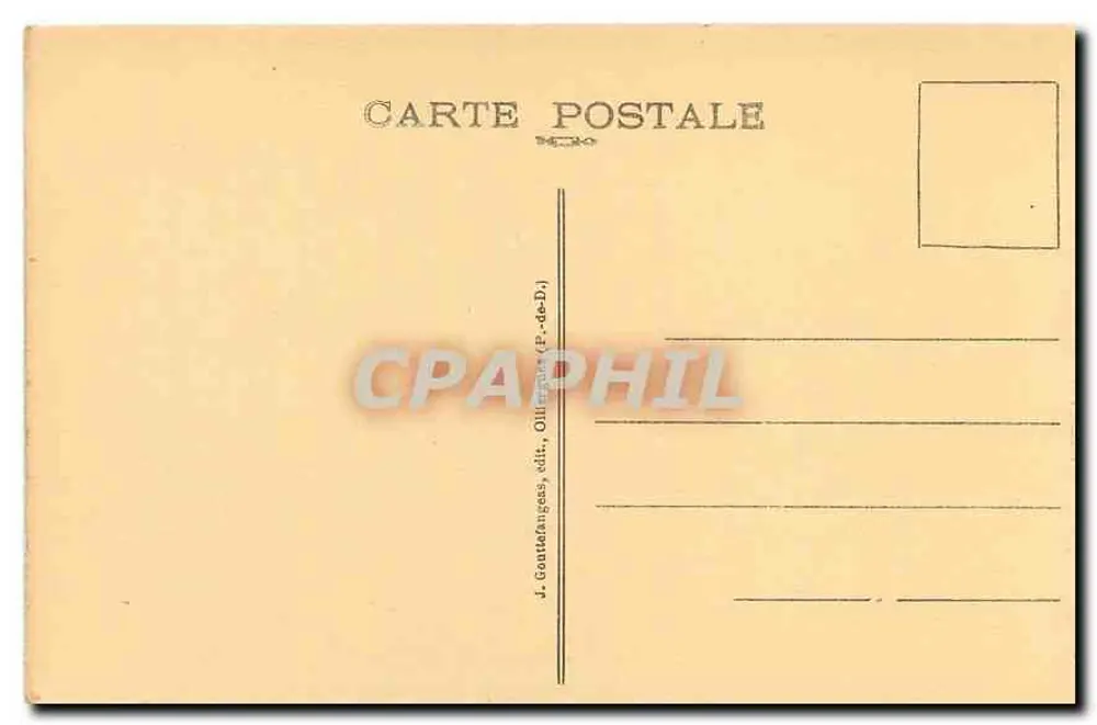 Portail de l'Église du Marthuret — Riom — éditeur J. Gautefanges, n° 784 - Verso