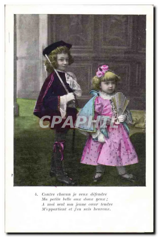 Crianças em traje da época — cerca de 1900 — n°4 - Frente