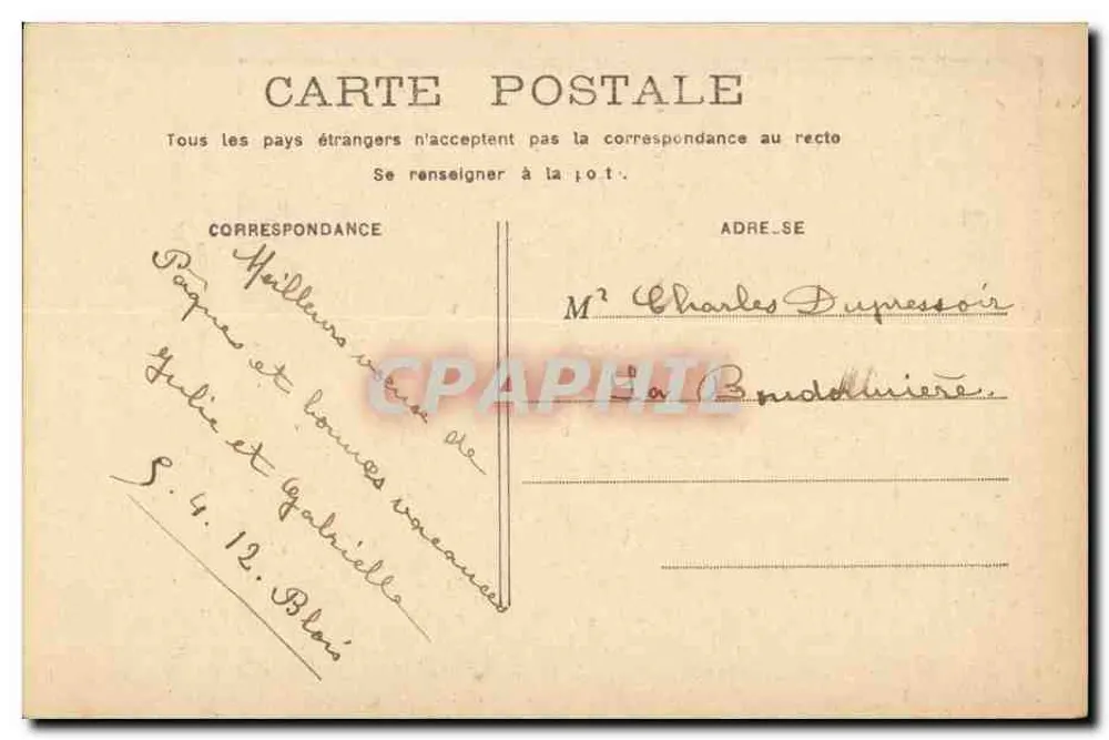 Crianças em traje da época — cerca de 1900 — n°4 - Verso