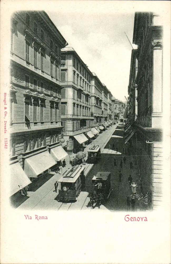 Via Roma — Genua — Stengel & Co., Dresden, n° 11642 - Vorderseite