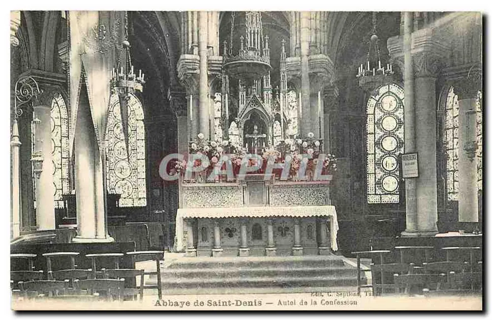 Abadía de San Dionisio — Árbol de la Confesión — Editado por C. Sephine, Toulouse - Anverso