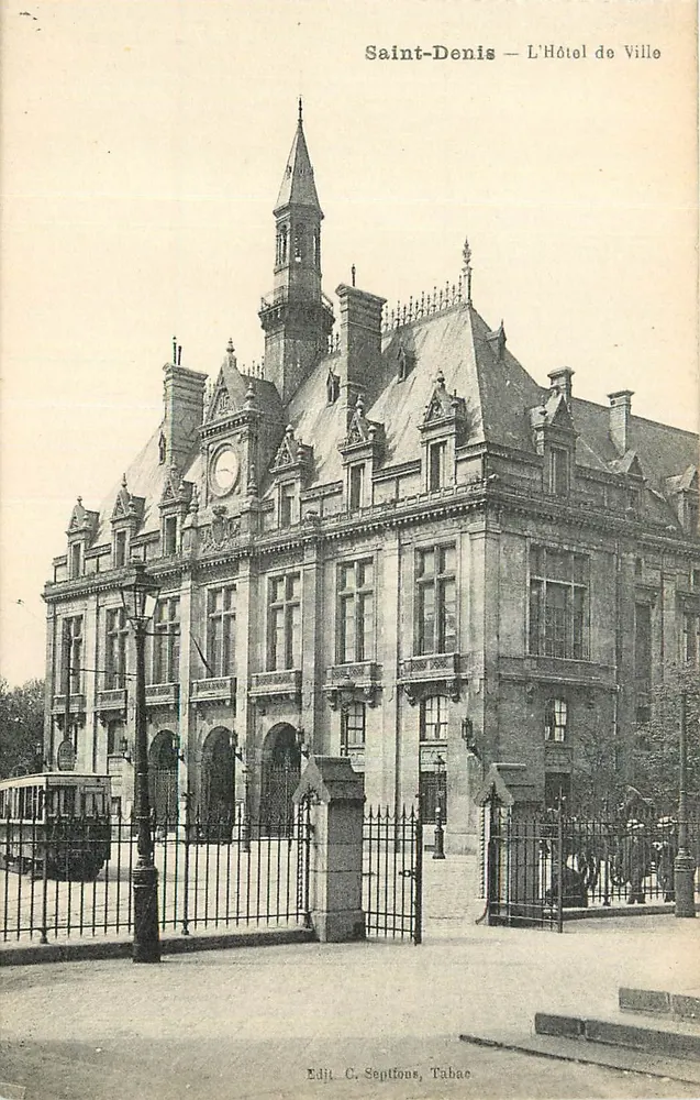 Saint-Denis — El Ayuntamiento — Ed. C. Septfons, Tabac - Anverso