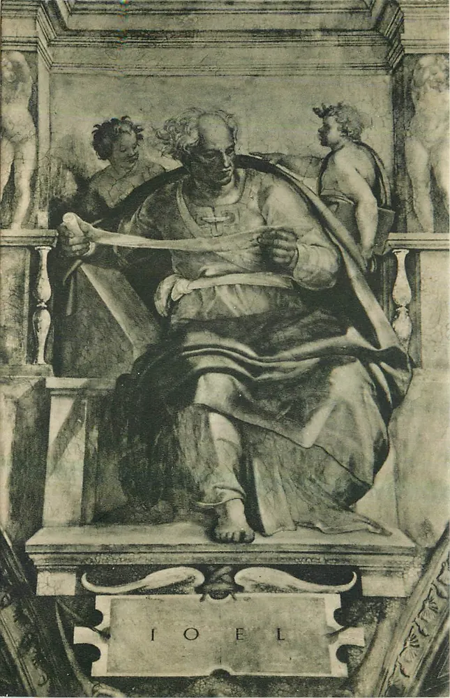 Der Prophet Joel — Fresko der Sixtinischen Kapelle — n° 234-9 - Vorderseite