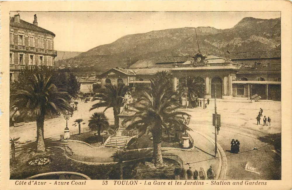 Toulon - Die Station und die Gärten — Station und Gärten — Verlag Imp. de la Côte d'Azur, n° 53 - Vorderseite