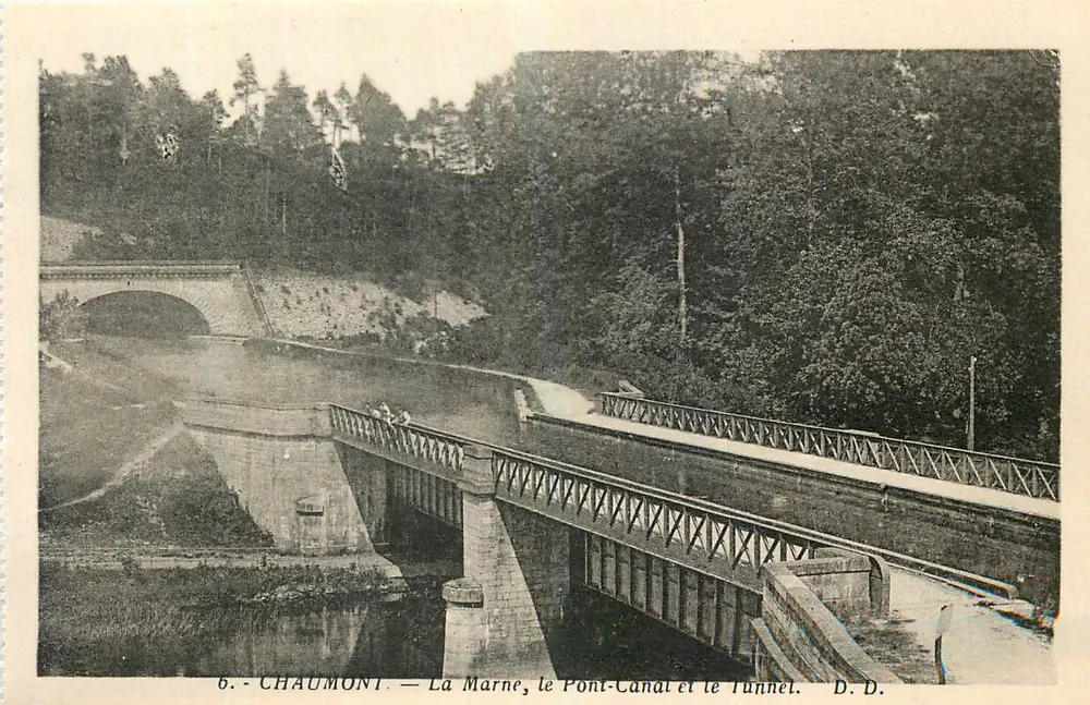 Chaumont — Die Marne, der Kanalbrücke und der Tunnel — D.D. - Vorderseite