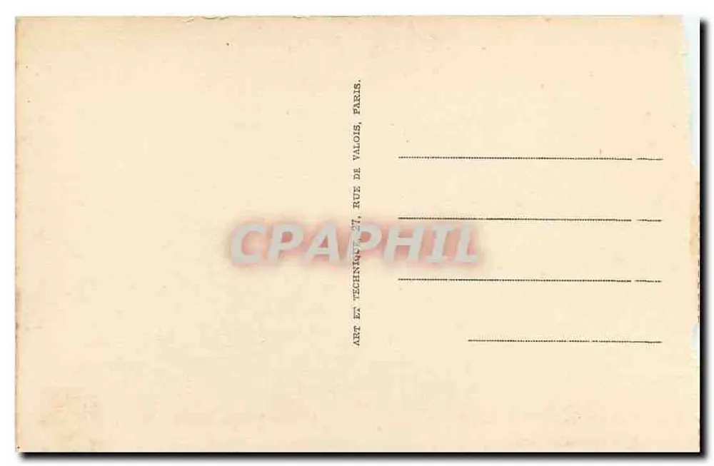 Paris — O Sacré-Cœur — Bilhete postal antigo n°19 - Verso