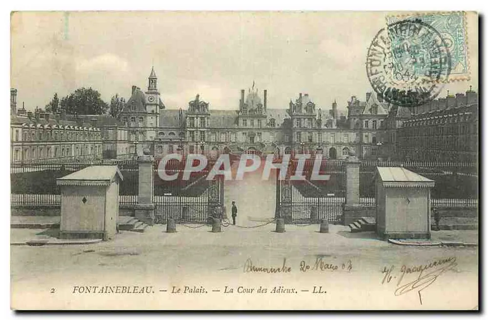Fontainebleau — Le Palais — La Cour des Adieux — LL - Recto
