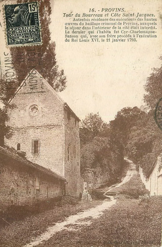 Provins — Tower of the Executioner and Saint-Jacques Hill — Colonial Exhibition 1932 - Front