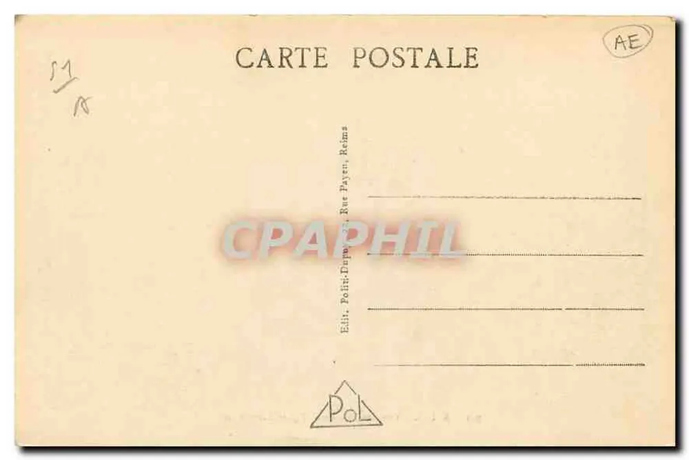 Reims - Vista geral em direção à Igreja de São André — Editor Poli, Reims, n° 309 - Verso