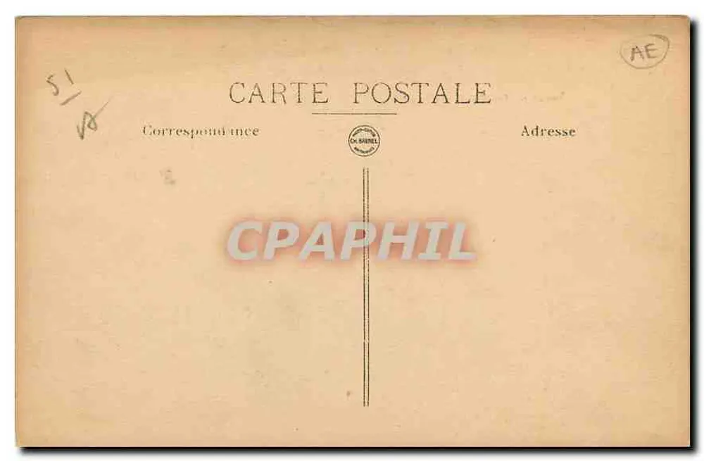 Reims (1919) — Pommery-Kellerei — Schloss Pommery Ceclars — Aufnahme mit Hermagis-Objektiv - Rückseite