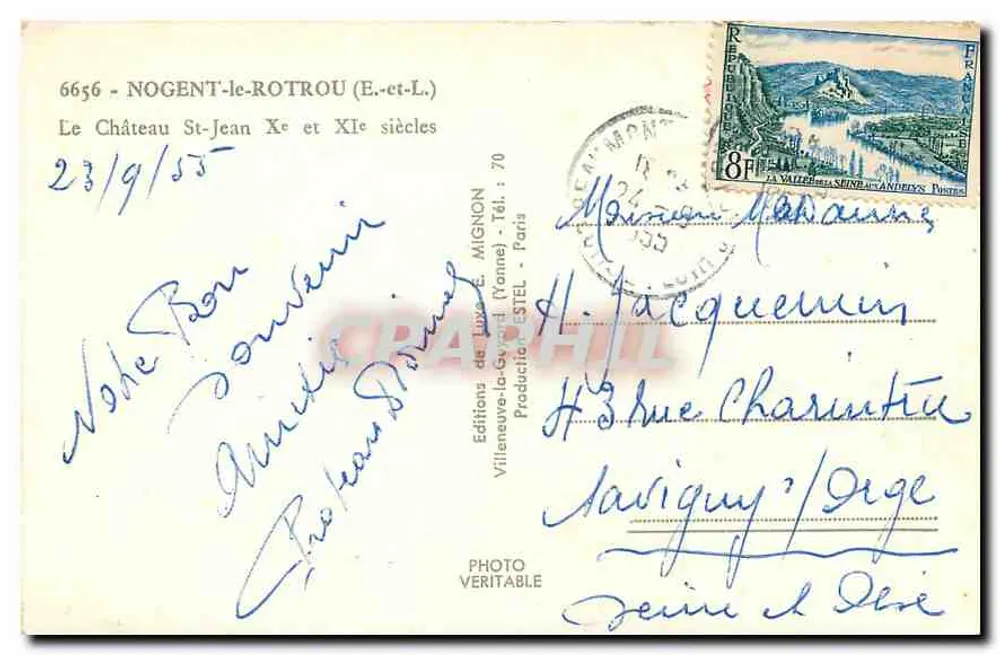 Castle of Nogent-le-Rotrou — ruins and towers — Éditions de Luxe E. Mignon - Back