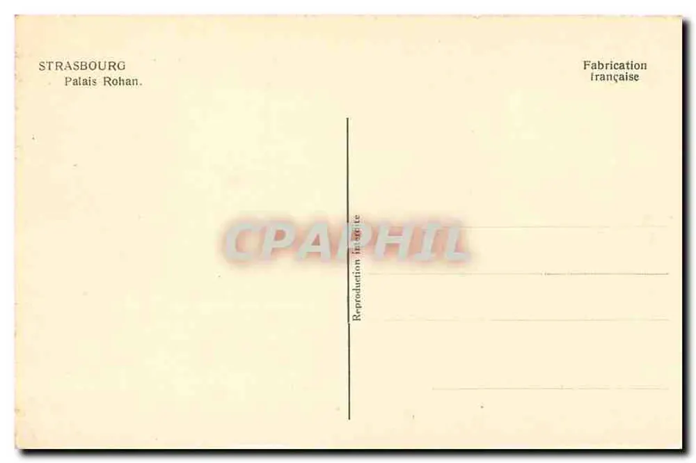 Estrasburgo — Palácio Rohan — Fabricação francesa - Verso