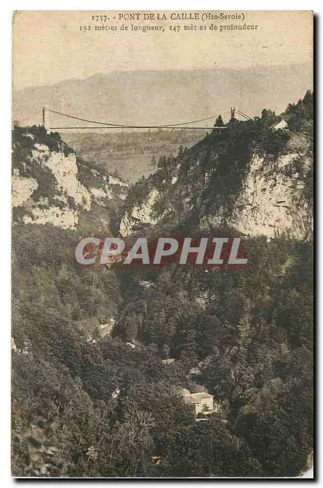 Puente de la Caille (Alta Saboya) — puente colgante — editor L. Faurie, n° 1757 - Anverso