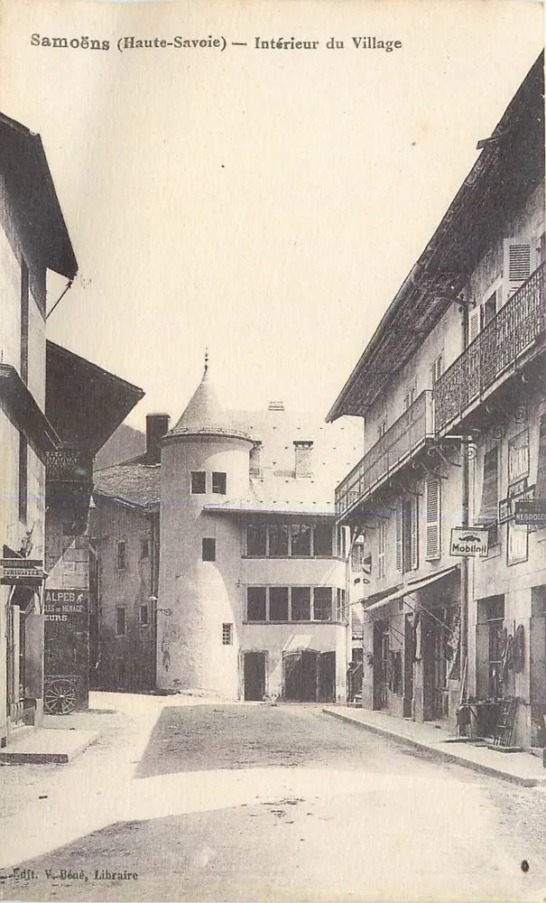 Samœns (Haute-Savoie) — Innenansicht des Dorfes — Verlag V. Bénès, Buchhandlung - Vorderseite