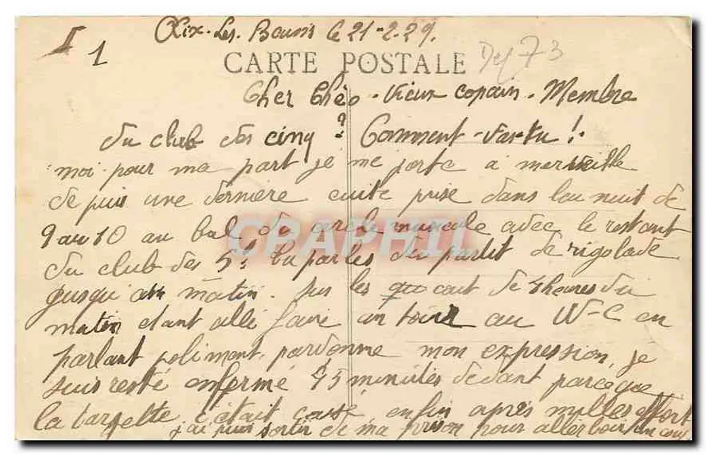 Rix-les-Bains (Savoie) — Le Grand Port — Dent du Chat 1500 m — Verlag L. Comte, Nr. 12 - Rückseite