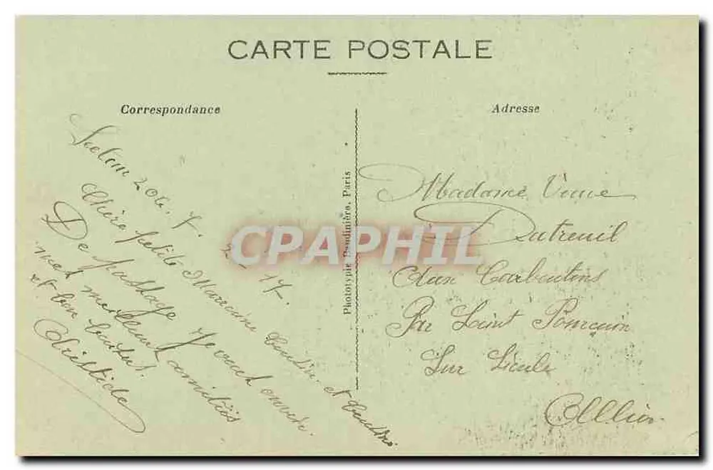 Orbais-l'Abbaye (Marne) — A Igreja — G. Drat, fotógrafo, Montmirail - Verso