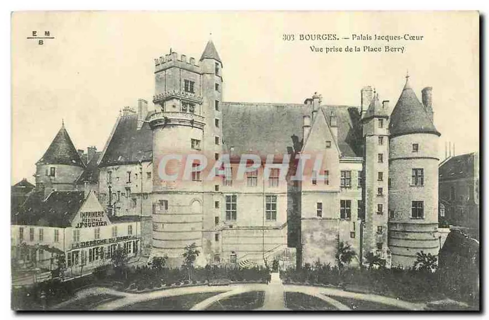 Bourges — Palast Jacques-Cœur — Ansicht von der Place Berry - Vorderseite