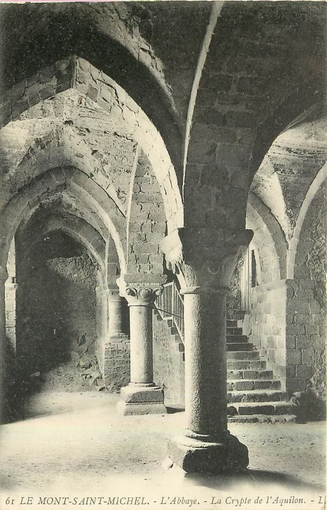 Mont-Saint-Michel - A Abadia - A Cripta do Aquilão - n°61 - Frente