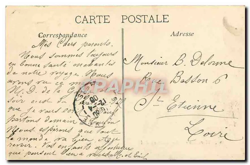 Marselha — O Castelo de If — E.L. n°10 - Verso