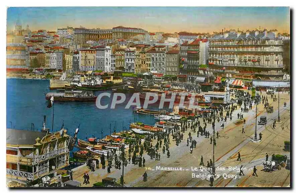 Marselha — O Quai dos Belgas — Belgian's Quay — Edições La Cigogne - Frente