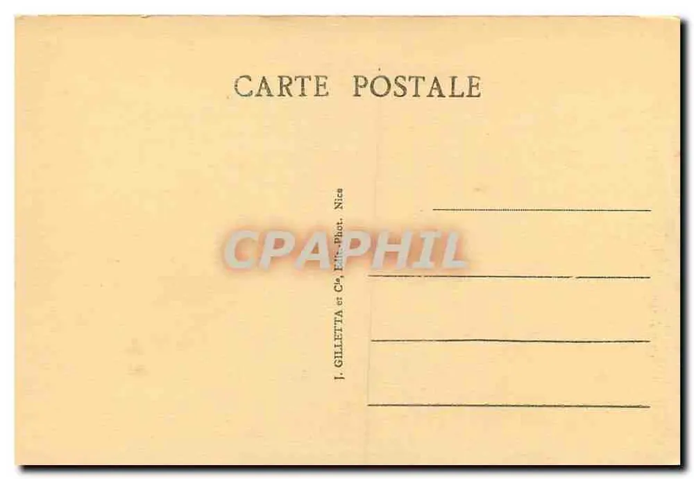 Rodovia da Grande Corniche de NICE para MENTON — 1600 — J. Gilletta, Nice - Verso