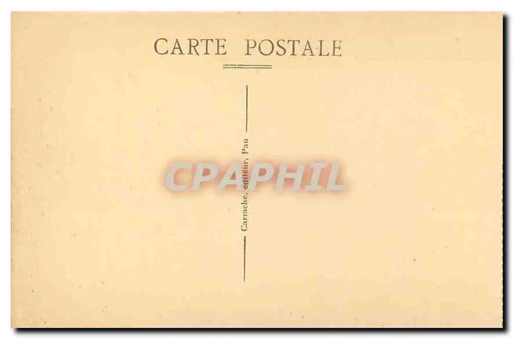 Pau — Panorama e Ponte de Jurançon — Carnache, editor, Pau - Verso