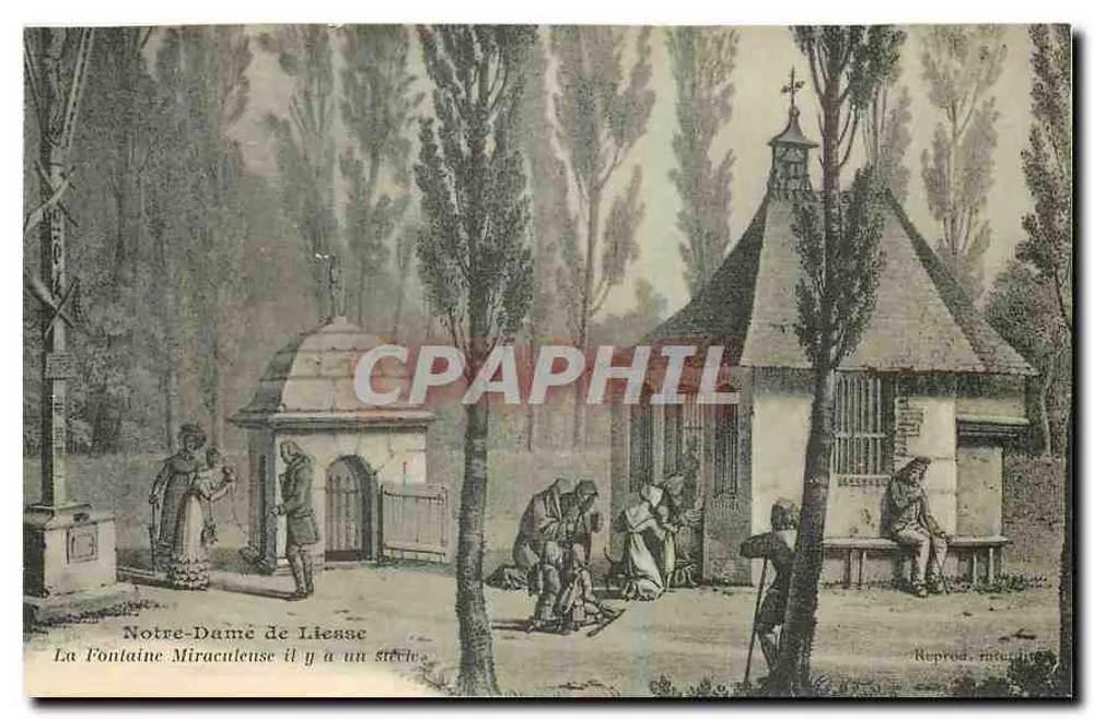 Notre-Dame de Liesse — Die Wunderquelle — Phototypie J. Beaumine, Reims - Vorderseite