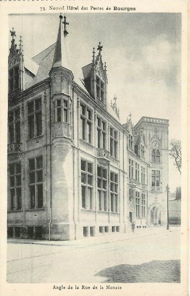 Neues Postamt in Bourges — Ecke der Rue de la Monnaie — O. Jacquet, Bourges - Vorderseite