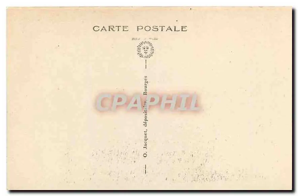 Neues Postamt in Bourges — Ecke der Rue de la Monnaie — O. Jacquet, Bourges - Rückseite