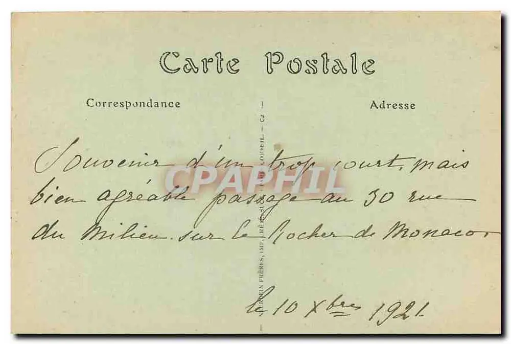 Côte d'Azur — Die Küste von Monaco bis Vintimille und die Alpen — Verlag: Grand Het - Rückseite