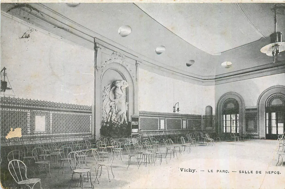 Vichy — Le Parc — Salle de Repos, éditeur H. K. P. H. - Frente
