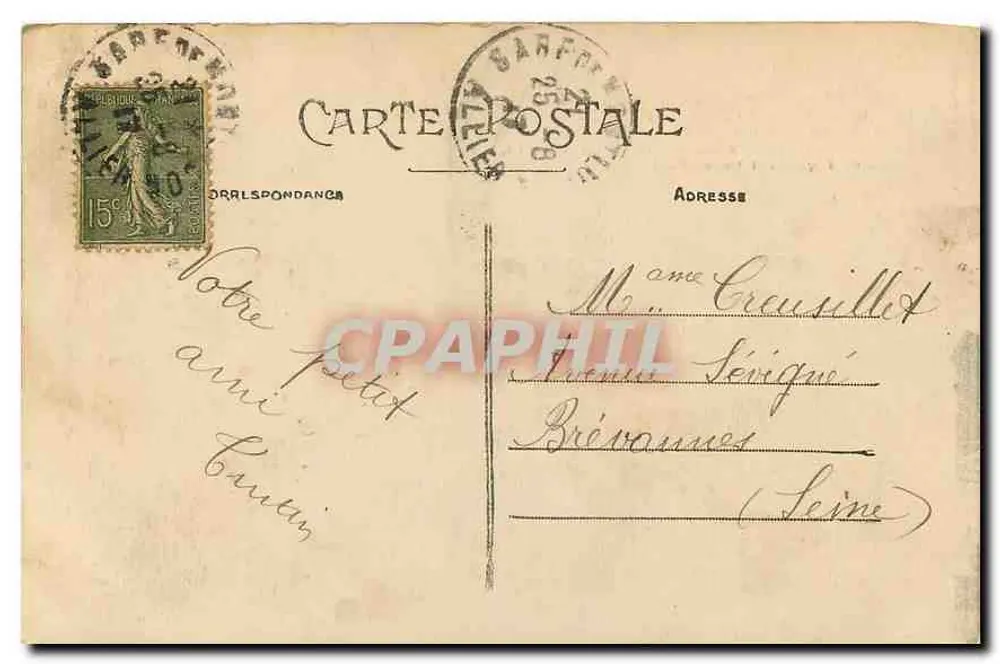 Hérisson (Allier) — Zrujnowany zamek — Touring Club de France, nr 313 - Rewers